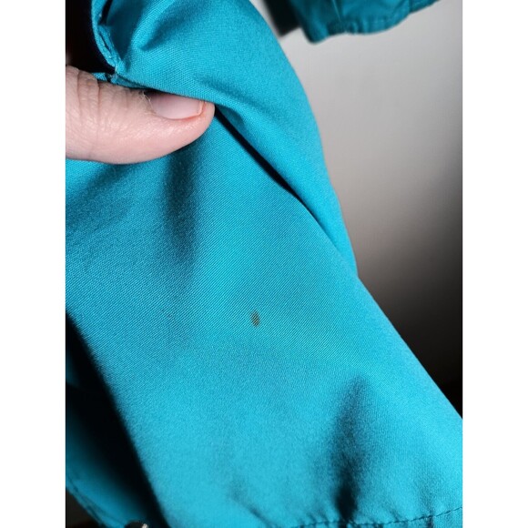 Vintage CS Essentials Windbreaker Blue Reversible Hooded Snap Button Size Medium - Picture 10 of 11